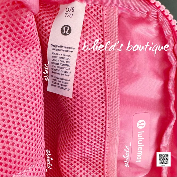 lululemon Everywhere Belt Bag in Sakura Pink One Size 1L Brand New NWT - Picture 15 of 16